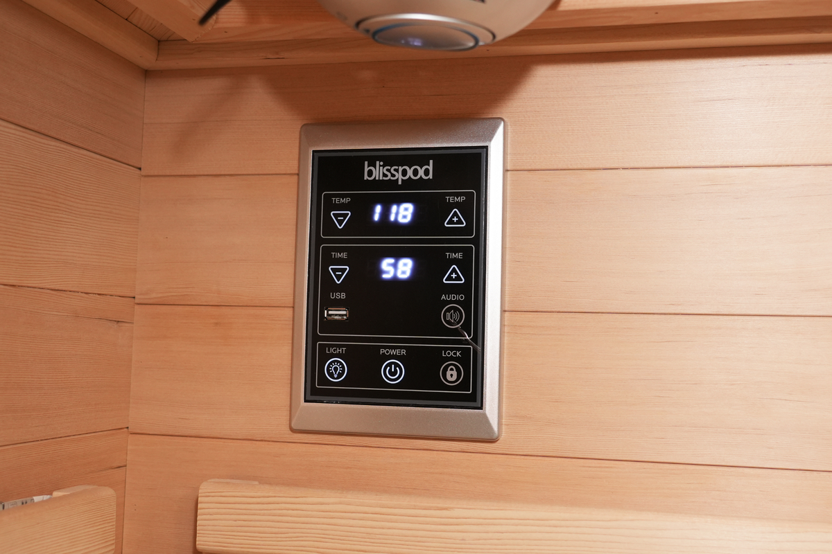 Blisspod Vienna RED 4–5 Person Full-Spectrum Infrared Corner Sauna