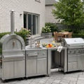 304 Stainless Steel Outdoor Kitchen with Pizza Oven & Grill