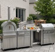 304 Stainless Steel Outdoor Kitchen with Pizza Oven & Grill