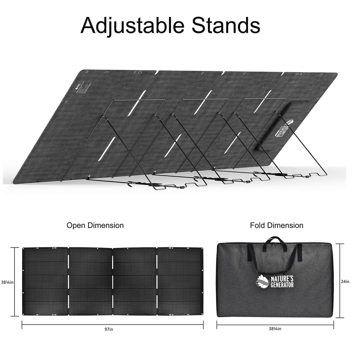 Nature's Generator L3600 Solar Generator Bundle, 3600W, 3072Wh
