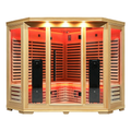 Blisspod Vienna RED 4–5 Person Full-Spectrum Infrared Corner Sauna