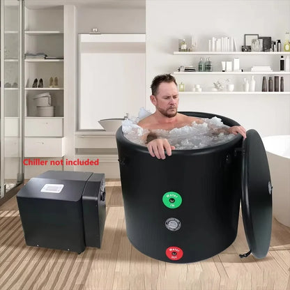 Athenas Decor Pro Elite 90cm Inflatable Cold Plunge Pod, Black