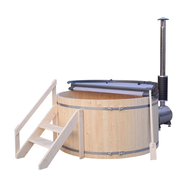 PEWSHTUB Pine Wood-Fired Hot Tub & Ice Bath, 4–5 Person