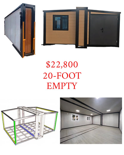 DONJOHNSTYLE4URHOME Folding Tiny Home with Interior Options