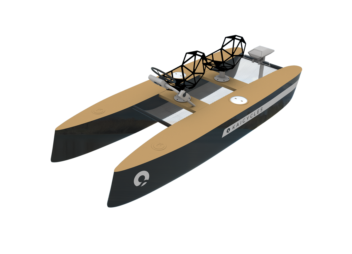 FLY 2-Person Fiberglass Catamaran Boat, 3.5 m