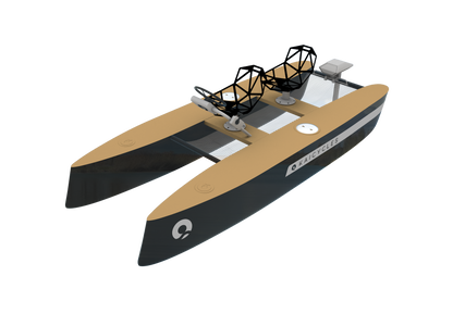 FLY 2-Person Fiberglass Catamaran Boat, 3.5 m