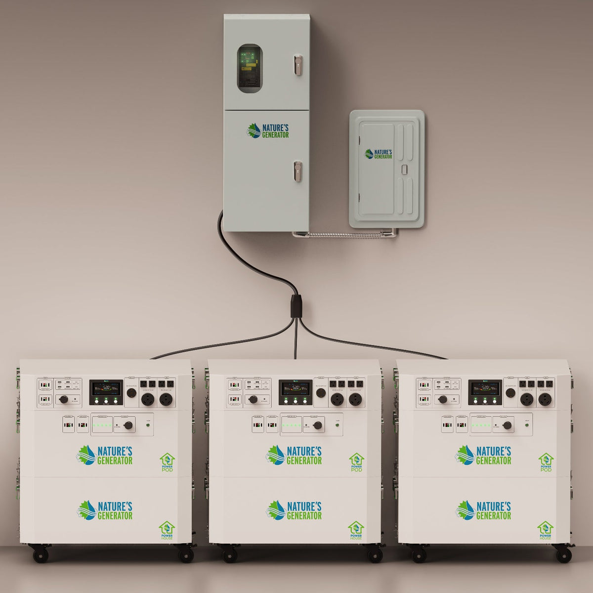 Nature's Generator Powerhouse Gen 2 Solar Bundle, Panel & Pod Options