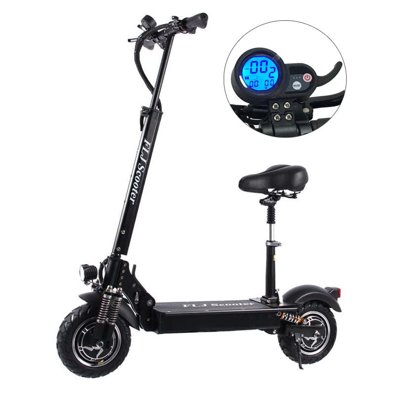 FLJ T11 52V Dual-Motor Folding Electric Scooter, Seat Options