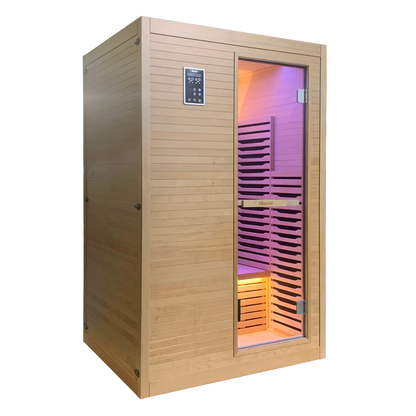 Blisspod Helsinki 2-Person Full-Spectrum Infrared Sauna with Red Light Panel