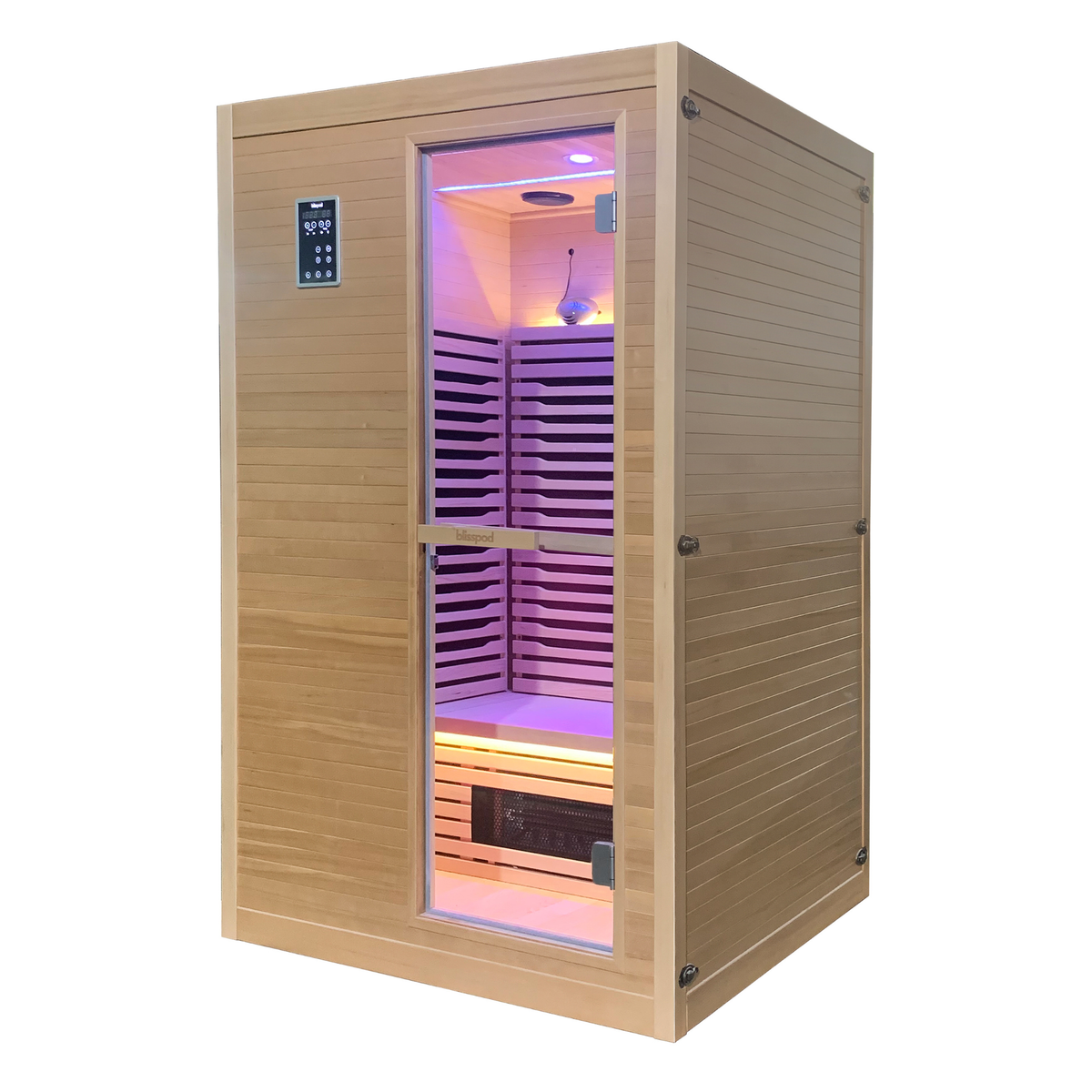 Blisspod Helsinki 2-Person Full-Spectrum Infrared Sauna with Red Light Panel