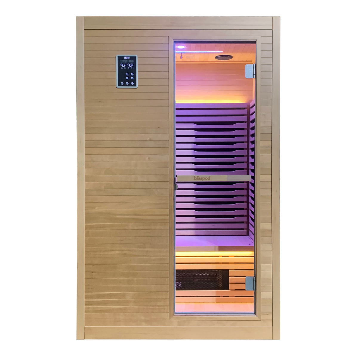 Blisspod Helsinki 2-Person Full-Spectrum Infrared Sauna with Red Light Panel