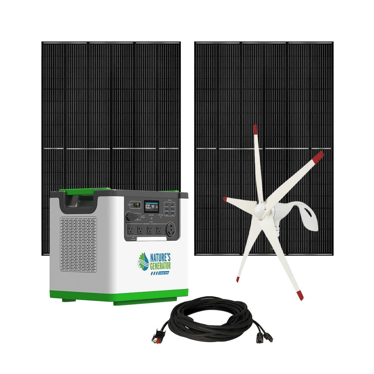 Nature's Generator L3600 Solar & Wind Generator Bundle, 3600W
