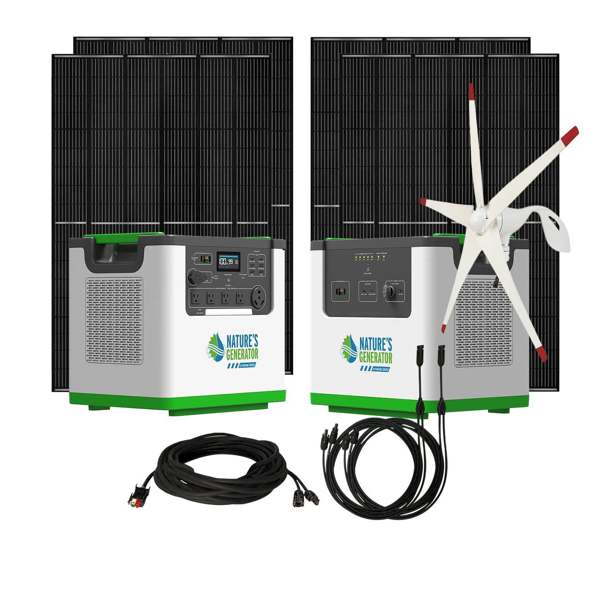Nature's Generator L3600 Solar & Wind Generator Bundle, 3600W