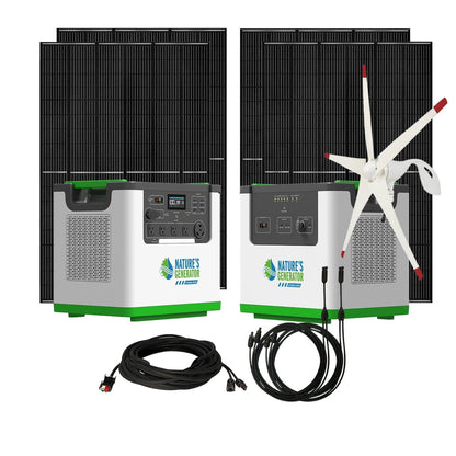 Nature's Generator L3600 Solar & Wind Generator Bundle, 3600W