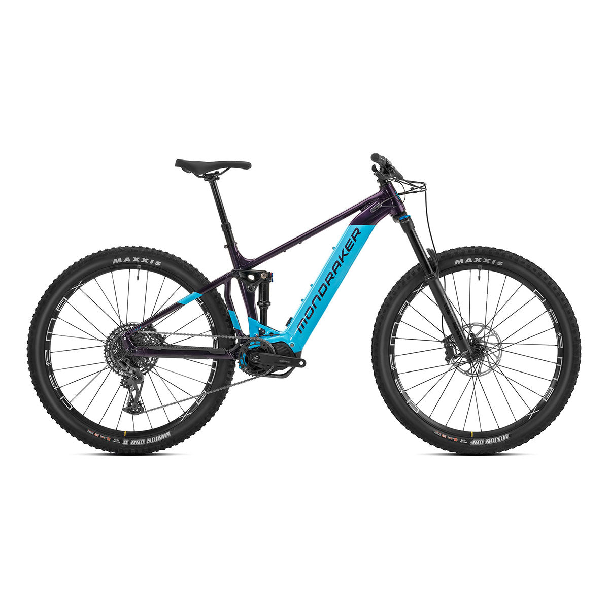 Mondraker Dusk R SE Electric Mountain Bike, 630Wh, Purple/Blue