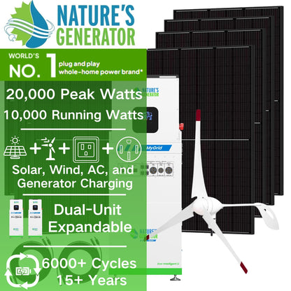 Nature's Generator MyGrid 10K Gen 2 Solar & Wind Bundle
