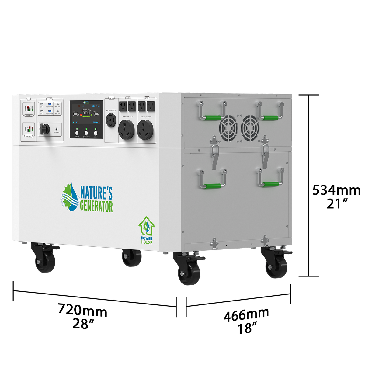 Nature's Generator Powerhouse Gen 2 Solar Bundle, Panel & Pod Options