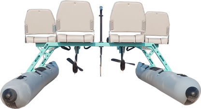ONA Inflatable Pedal Boat, 3.7 m, 1-, 2- or 4-Seat Options