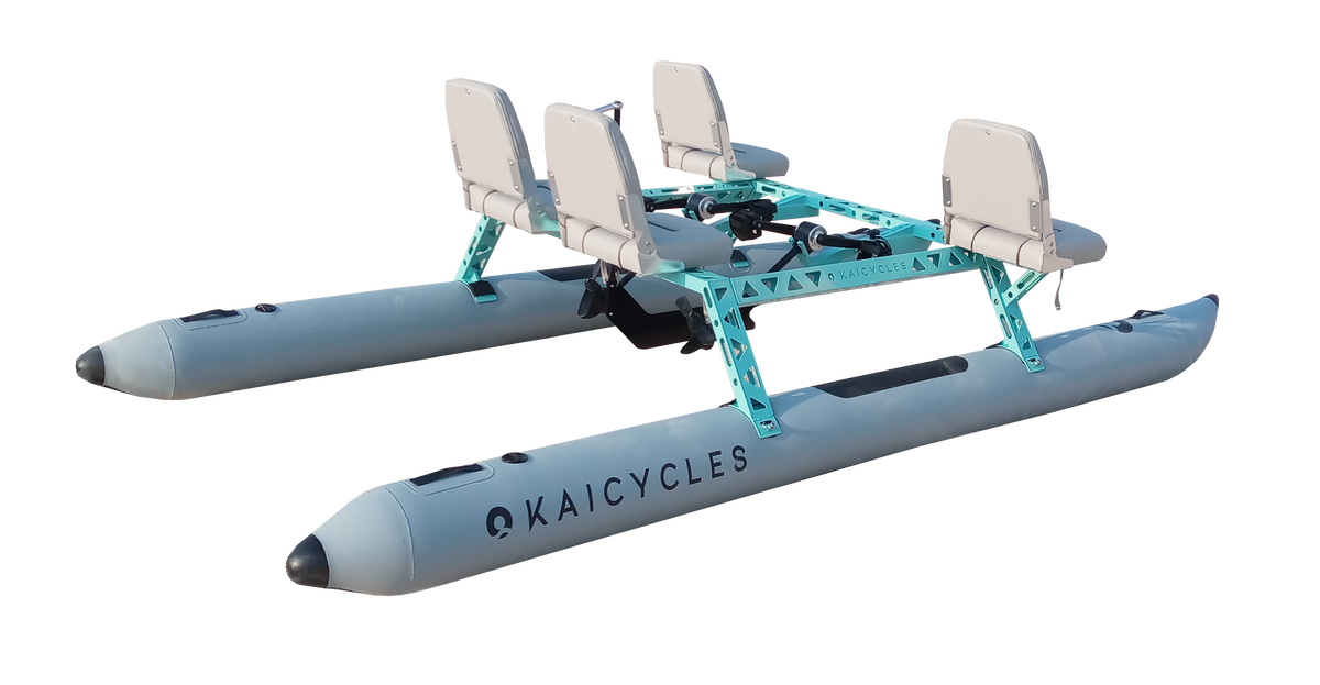ONA Inflatable Pedal Boat, 3.7 m, 1-, 2- or 4-Seat Options