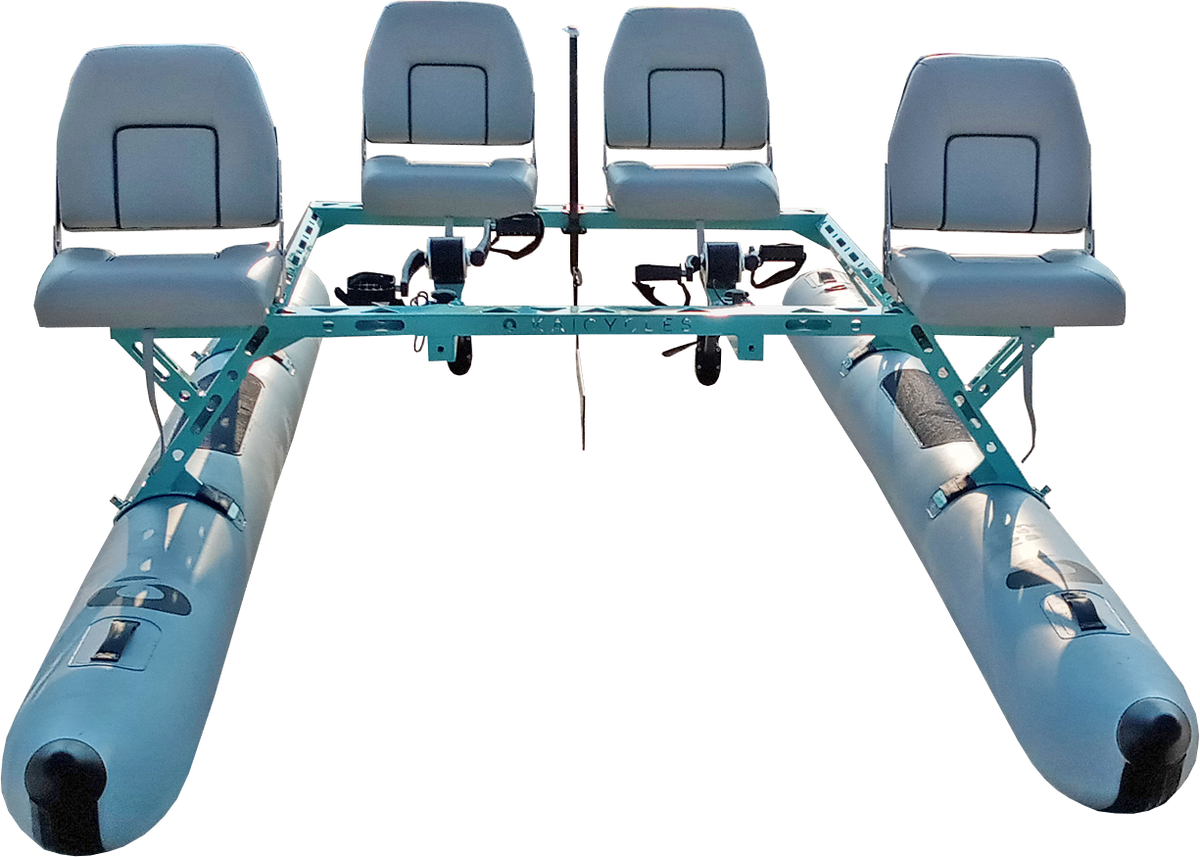 ONA Inflatable Pedal Boat, 3.7 m, 1-, 2- or 4-Seat Options