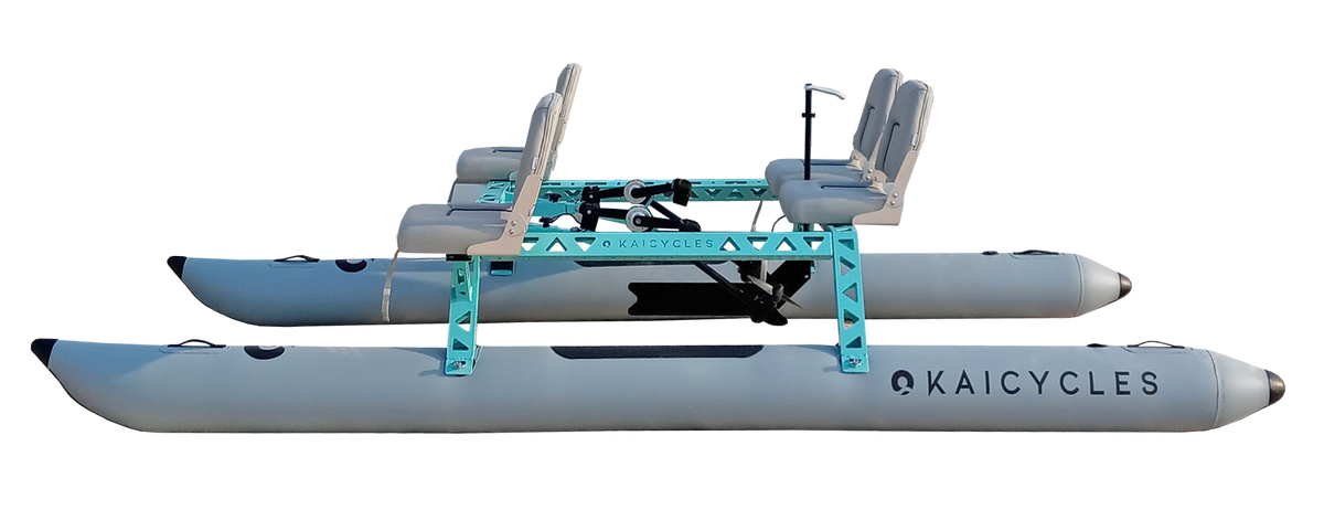 ONA Inflatable Pedal Boat, 3.7 m, 1-, 2- or 4-Seat Options