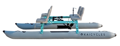 ONA Inflatable Pedal Boat, 3.7 m, 1-, 2- or 4-Seat Options
