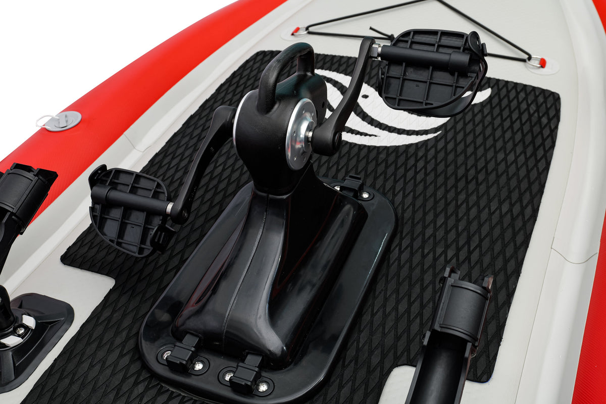 Nautiqua ARUBA Inflatable Fishing Pedal Kayak & Paddleboard, Red