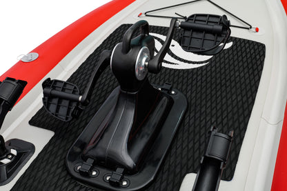 Nautiqua ARUBA Inflatable Fishing Pedal Kayak & Paddleboard, Red