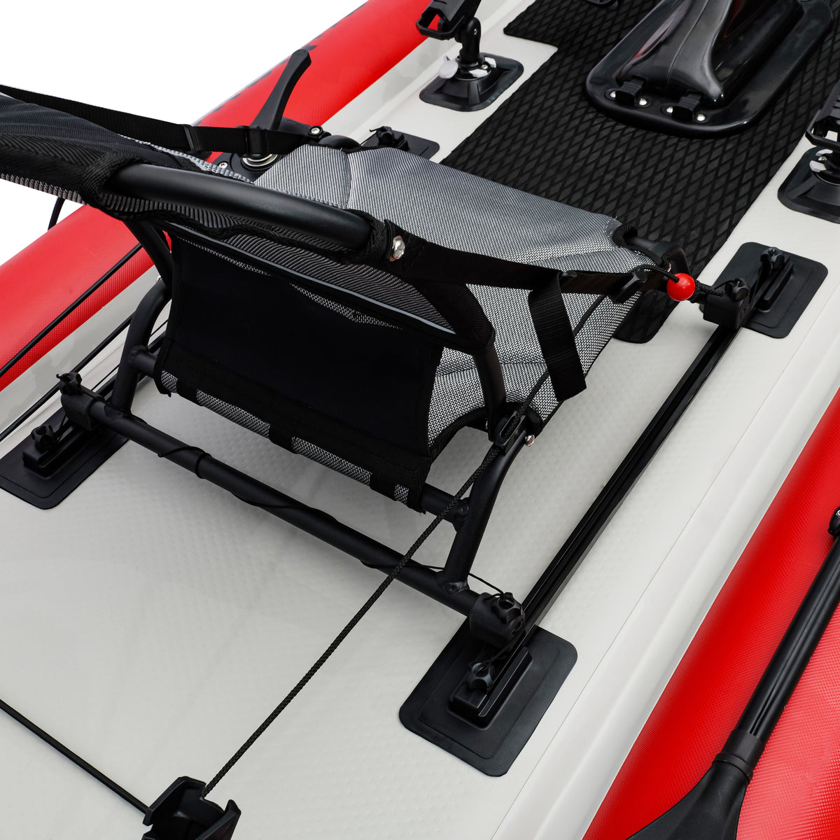 Nautiqua ARUBA Inflatable Fishing Pedal Kayak & Paddleboard, Red