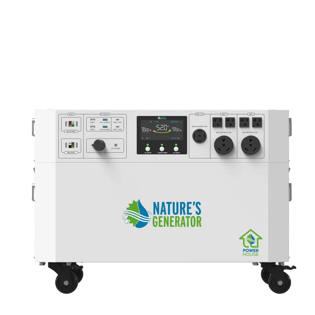 Nature's Generator Powerhouse Gen 2 Battery Backup System, 7200W