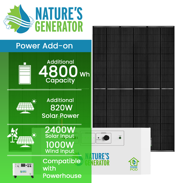 Nature's Generator Powerhouse Power Pod & 440W Solar Panel Bundle