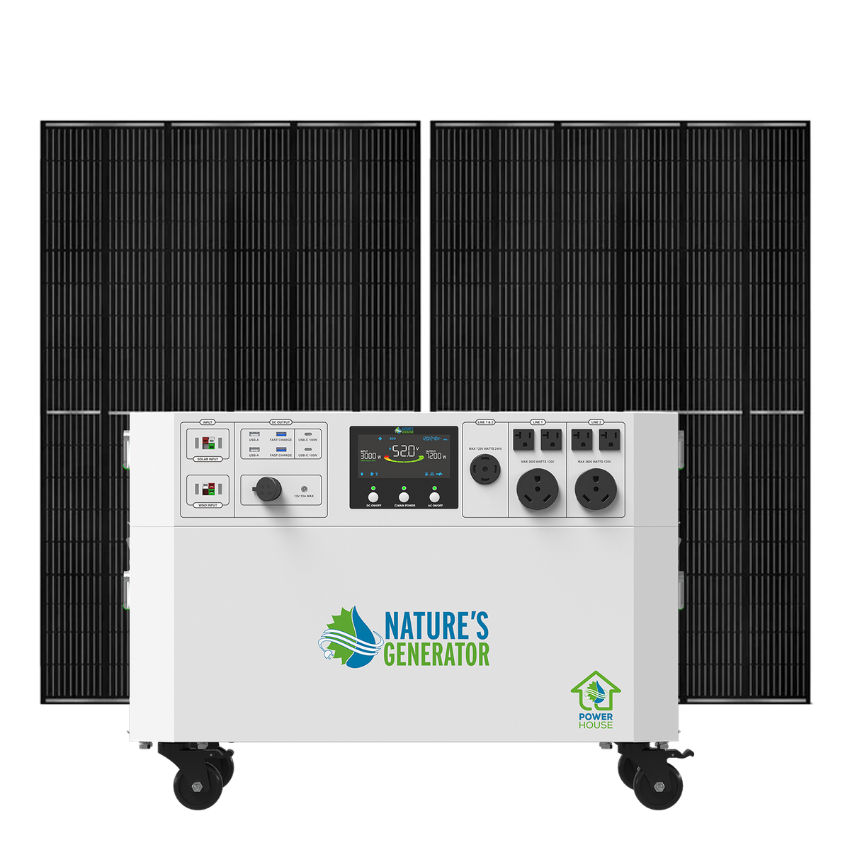 Nature's Generator Powerhouse Gen 2 Solar Bundle, Panel & Pod Options