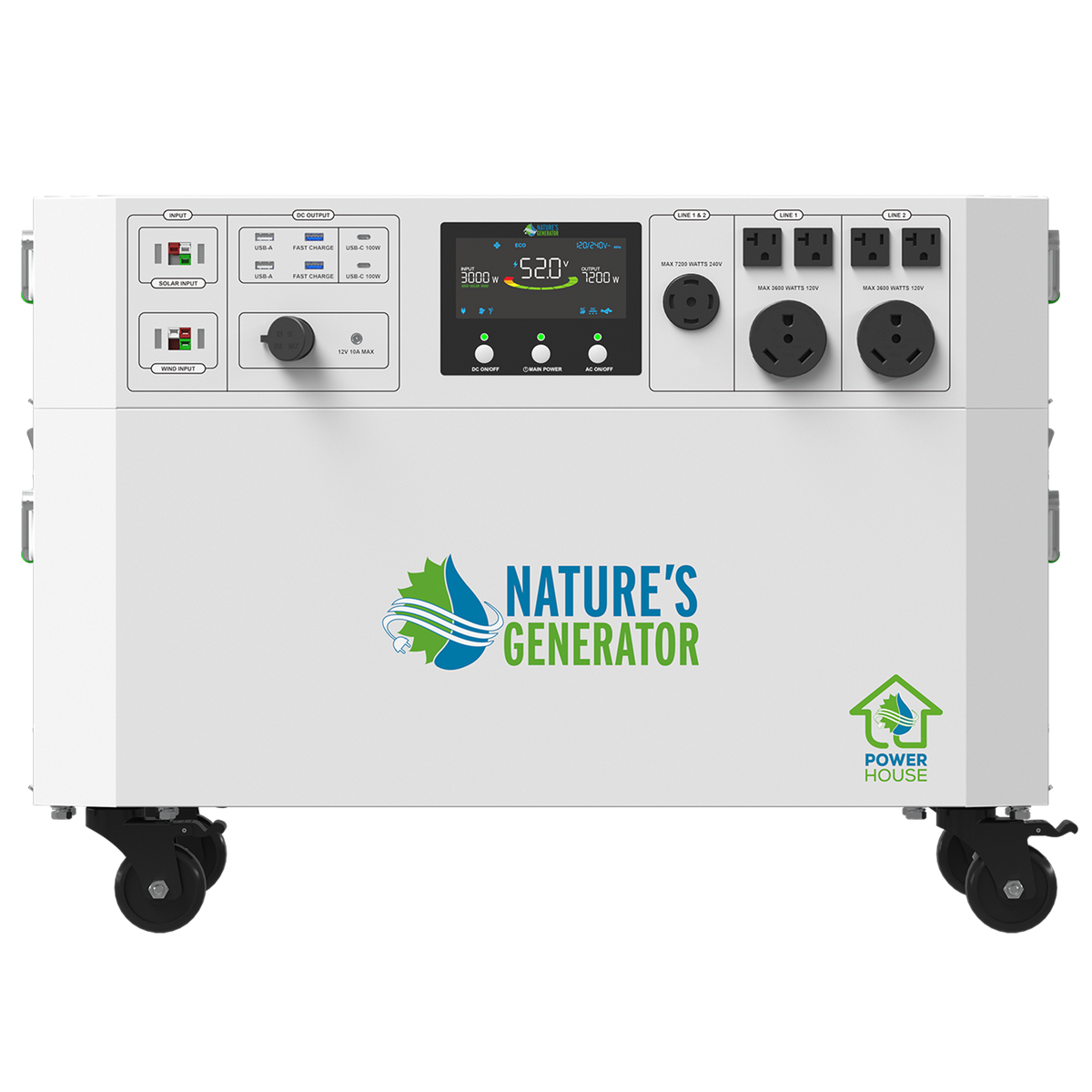 Nature's Generator Powerhouse Gen 2 Battery Backup System, 7200W