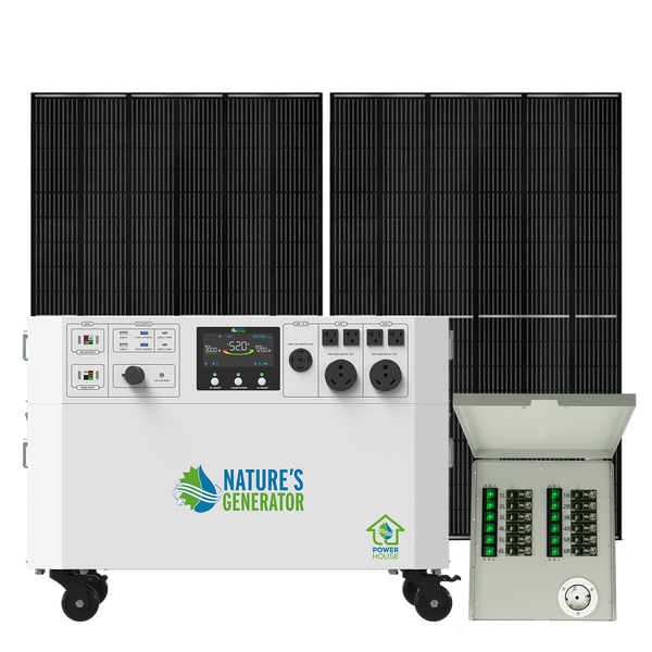 Nature's Generator Powerhouse Gen 2 Solar Generator & Transfer Switch