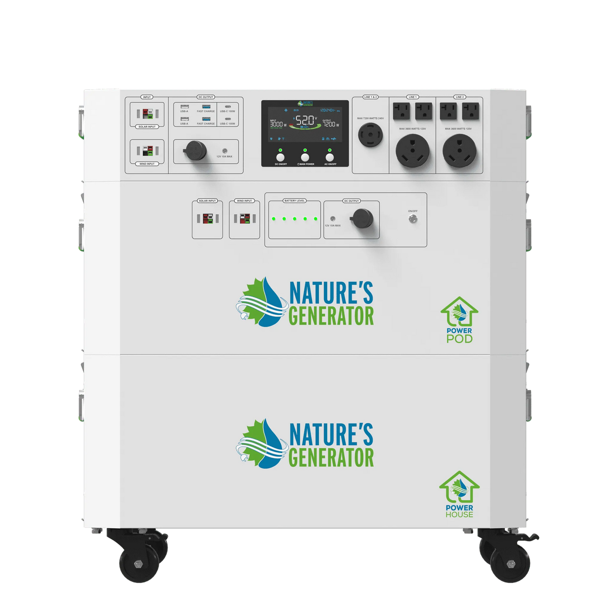 Nature's Generator Powerhouse Gen 2 Battery Backup System, 7200W