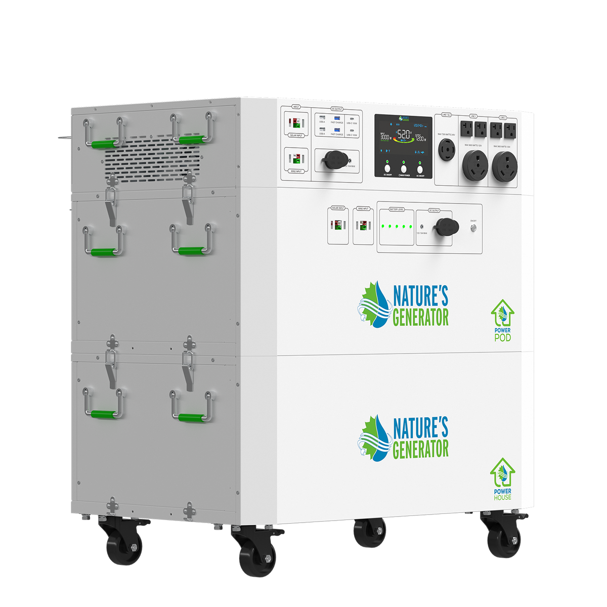 Nature's Generator Powerhouse Gen 2 Solar Generator & Transfer Switch