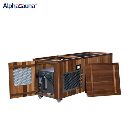 Athenas Decor Cedar Cold Plunge Tub with 1.5HP Chiller