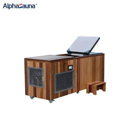 Athenas Decor Cedar Cold Plunge Tub with 1.5HP Chiller
