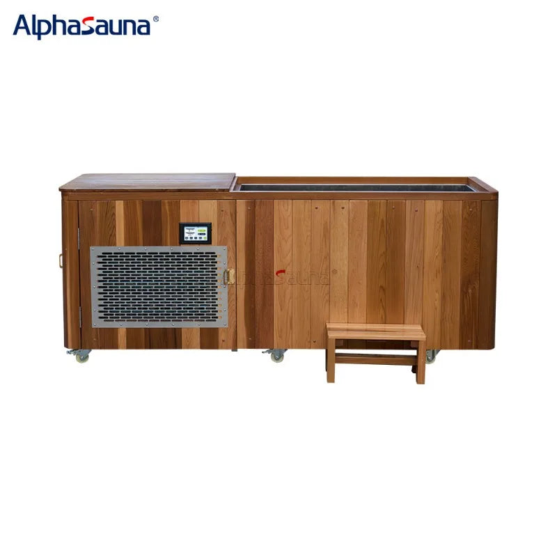 Athenas Decor Cedar Cold Plunge Tub with 1.5HP Chiller