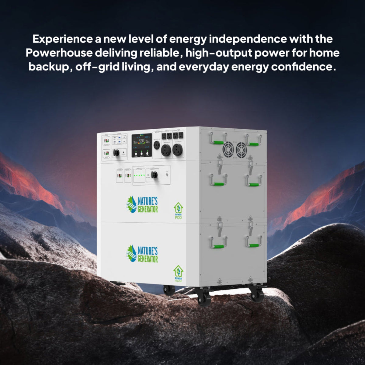 Nature's Generator Powerhouse Power Pod & 440W Solar Panel Bundle
