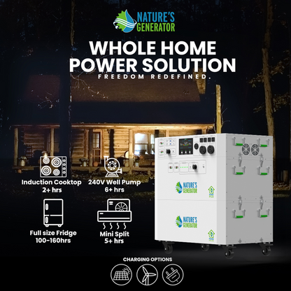 Nature's Generator Powerhouse Gen 2 Battery Backup System, 7200W
