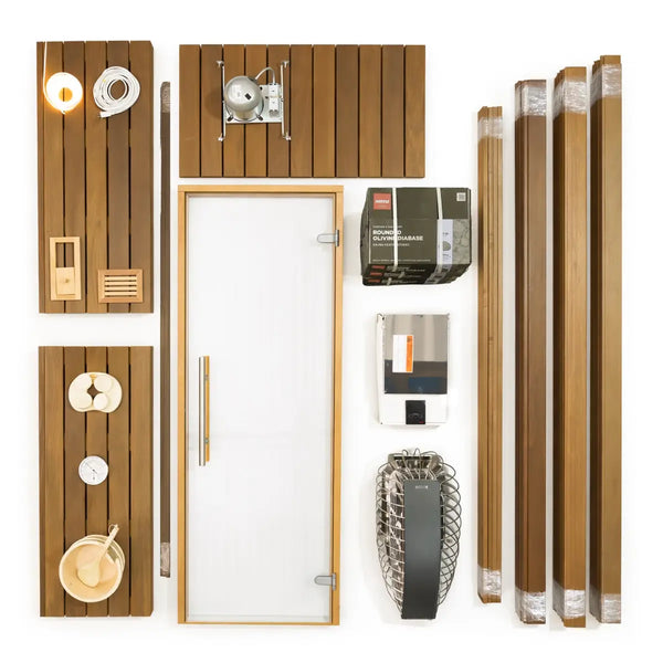 Finnish Sauna Builders 4 × 6 × 8 ft Indoor Sauna Room Kit