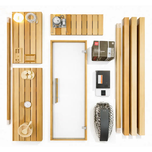 Finnish Sauna Builders 4 × 6 × 8 ft Indoor Sauna Room Kit