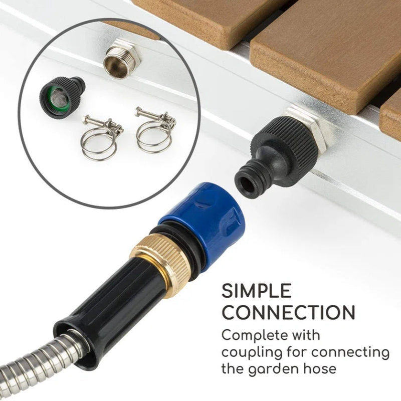 Upside down Portable Outdoor Shower with Garden Hose Attachment