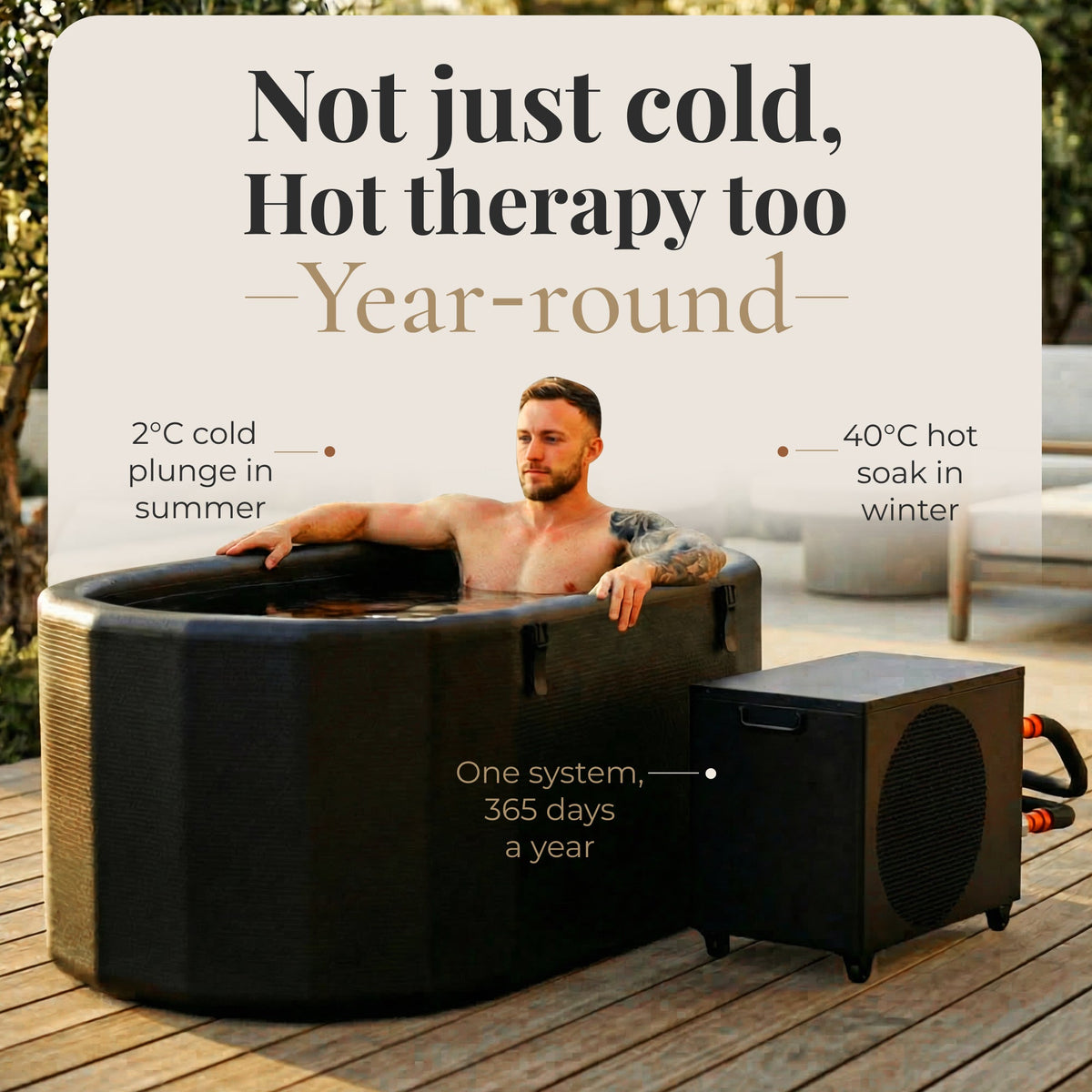 Nicebeam Cryo Pro Inflatable Cold Plunge Tub, 59-Inch