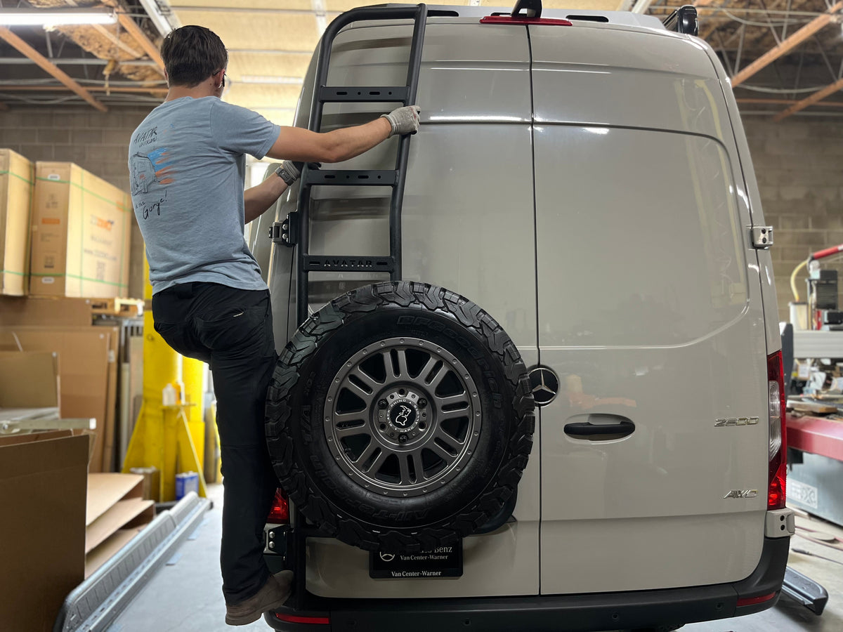 Avatar Offroad Rear Ladder & Spare Tire Carrier for Vans