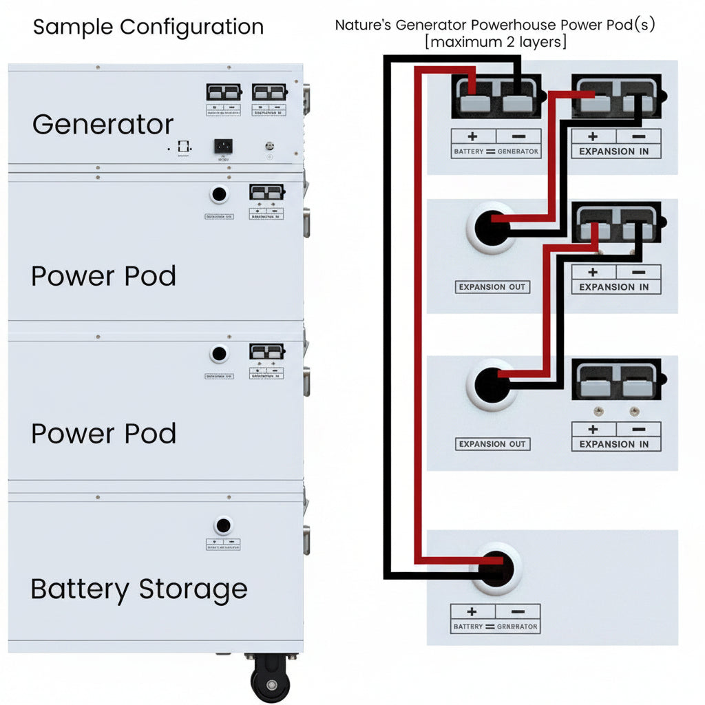 Nature's Generator Powerhouse Power Pod & 440W Solar Panel Bundle