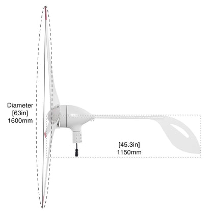 Nature's Generator 350W Wind Turbine with Controller & 100-Foot Cable