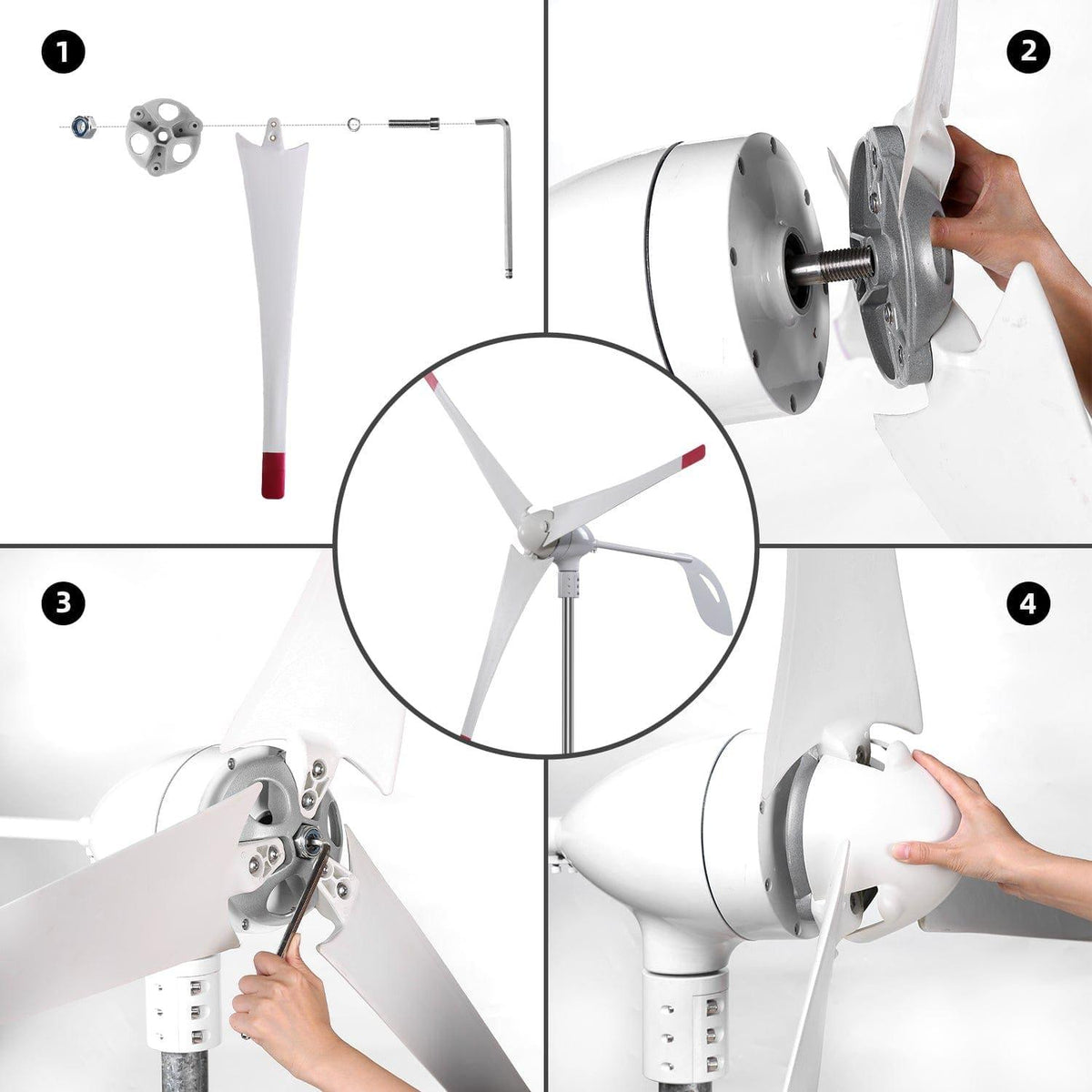 Nature's Generator 350W Wind Turbine with Controller & 100-Foot Cable