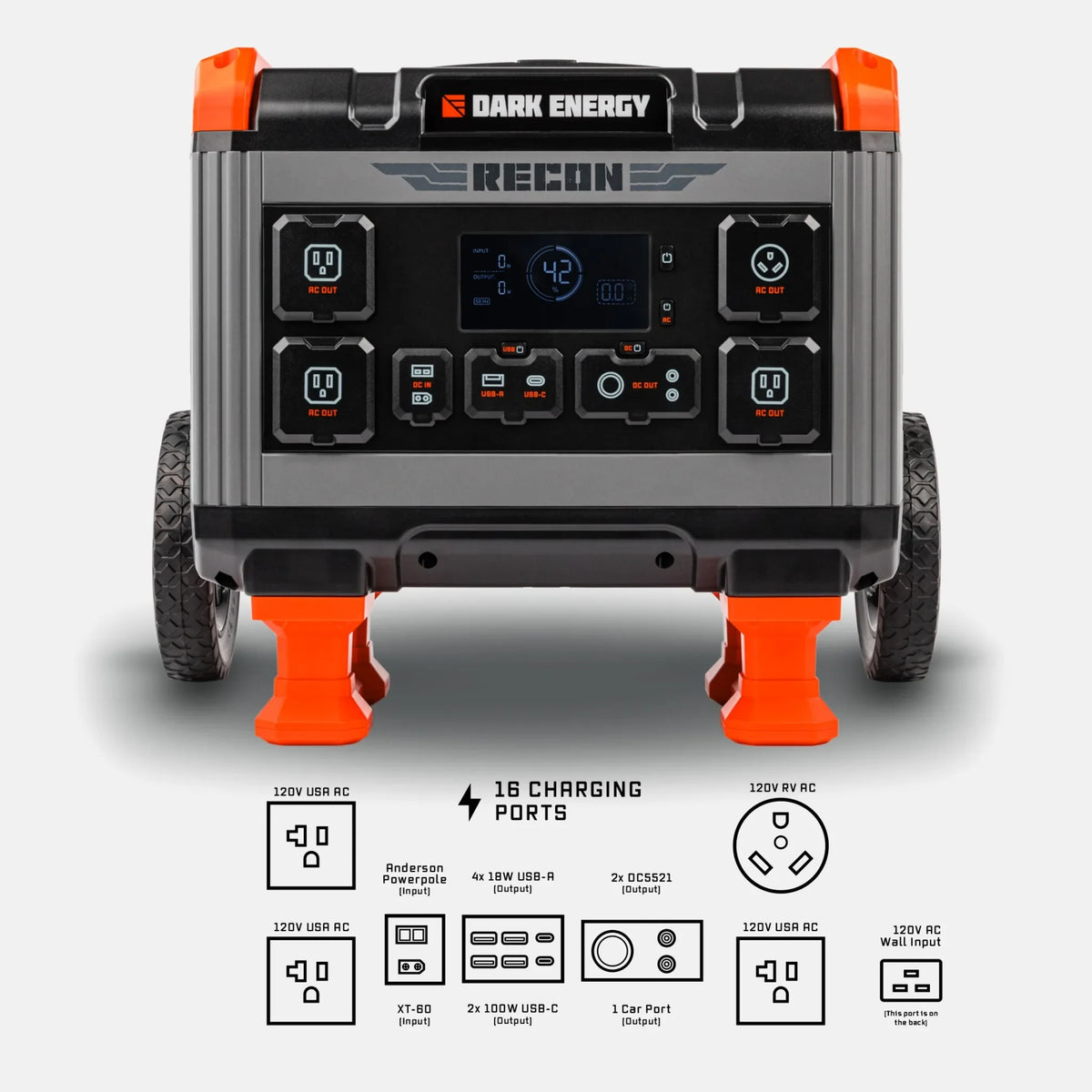 Dark Energy Recon 2000 Portable Power Station, 2016Wh, 2400W